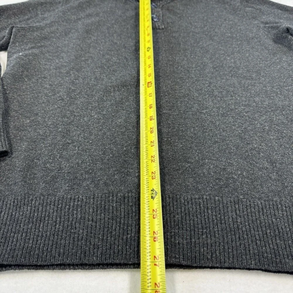 J‎ Crew Shawl Collar Sweater Mens Large Wool Blend Gray Grandpa Preppy Classic